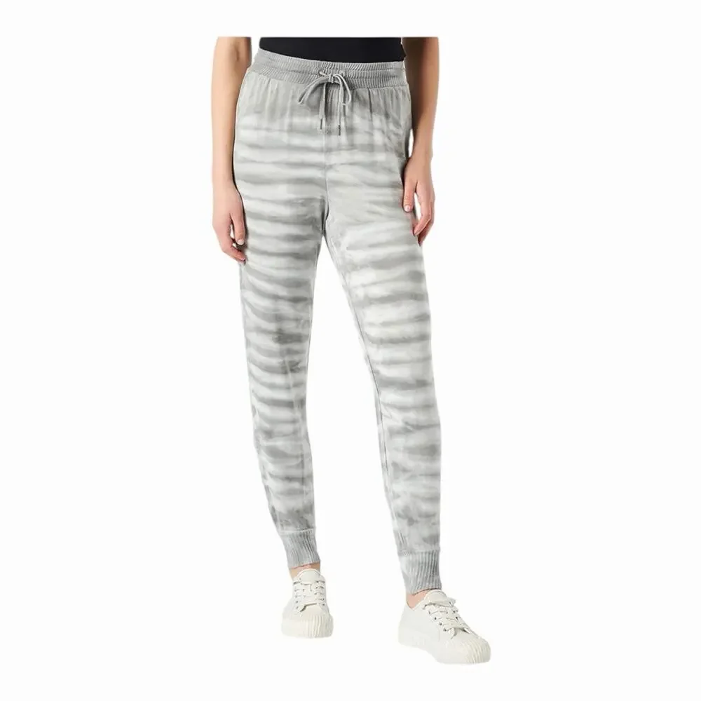 Splendid NWT Women’s Journey Ribbed Trim Knit Jogger Pants Smoky Gray Tie Dye XL - Picture 13 of 14